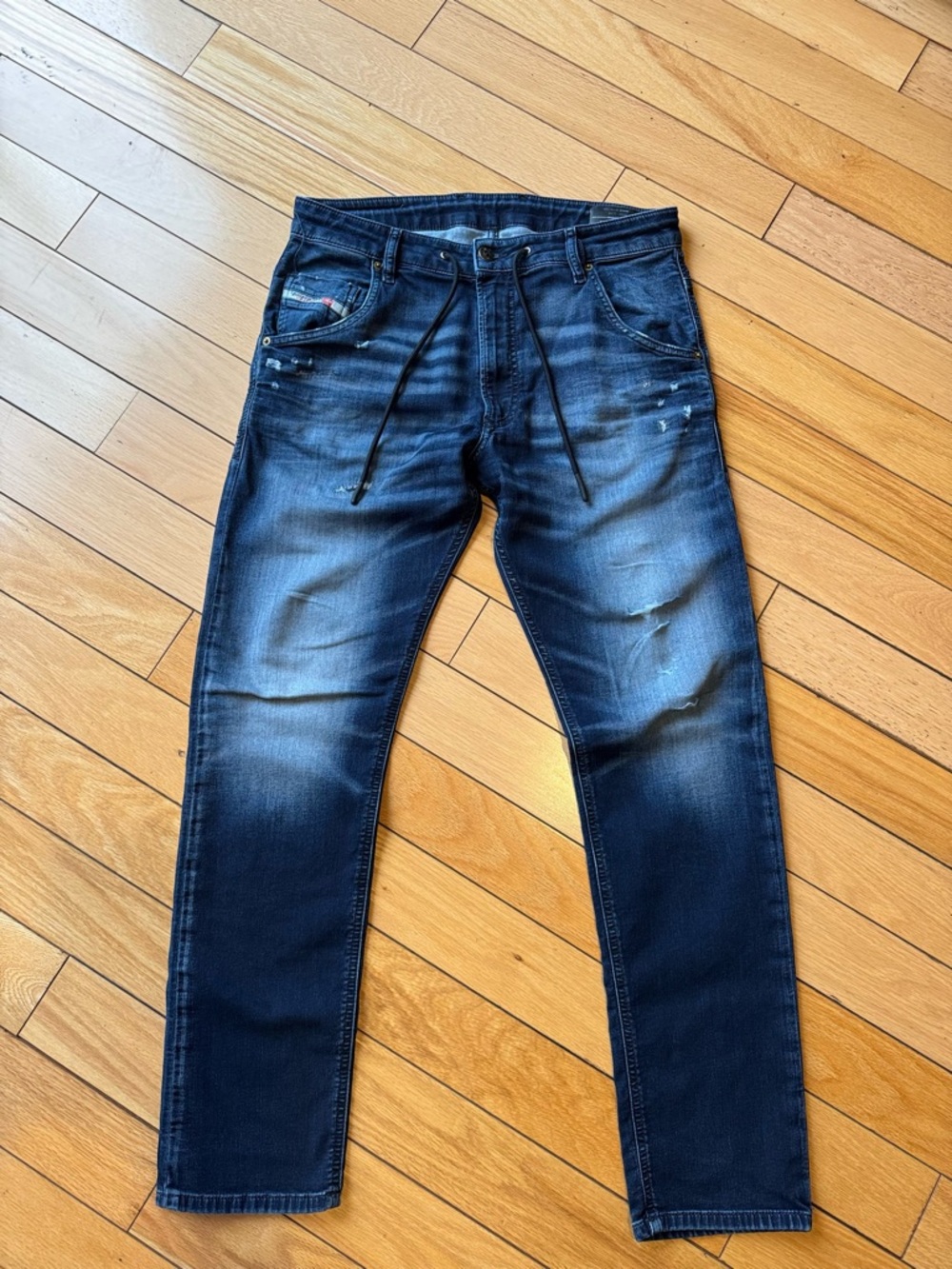 Diesel Krooley Jogg Navy Slim Fit Jeans with Faded Details